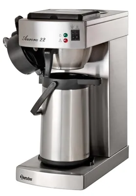 Zdjęcie produktu dla Bartscher Aurora 22, Przelewowy ekspres do kawy, 2000 W, Czarny, Srebrny