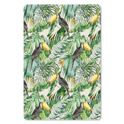 Produktbild von MuchoWow® Mauspad Mousepad Blumen - Vogel - Tukan 40x60 cm - Mousepads - Maus Mat - Pad - Mausunterlage - Schreibtisch Accesoire