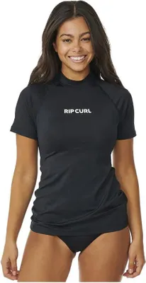 Produktbild von Rip Curl Classic Surf Upf Damen Rashguard Kurzarm Schwarz S Damen Schwarz S