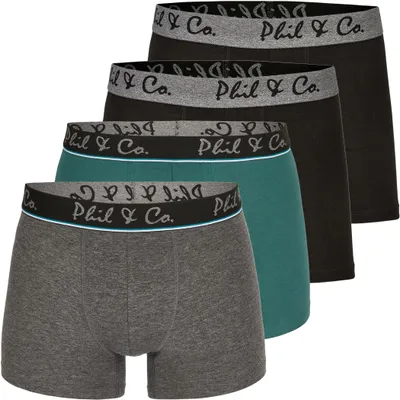 Produktbild von 4er Pack Phil & Co Berlin Jersey Boxershorts Trunk Short Pant FARBWAHL - Farbe: DESIGN 05, Grösse: XL