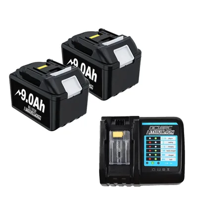 Obrázok produktu pre Akumulátor Makita 18 V, kapacita 9000 mAh, kompatibilný s BL1850B, BL1840B, BL1860, BIELY