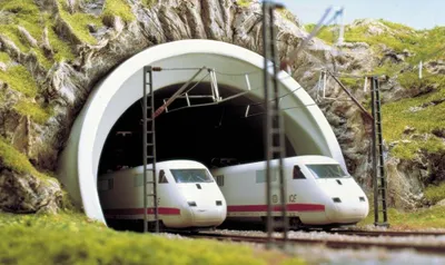 Produktbild von Busch 7021 - 1/87 / H0 ICE-Tunnelportal - Neu