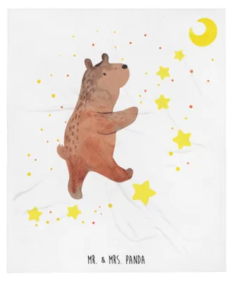 Produktbild von Mr. & Mrs. Panda Bettdecke Bär Träume - Weiß - Geschenk, Kuscheldecke, Traum, Traumdeutung, Sofaüberwurf, Plaid, Wohndecke, Tagesdecke, Träumen, Teddy