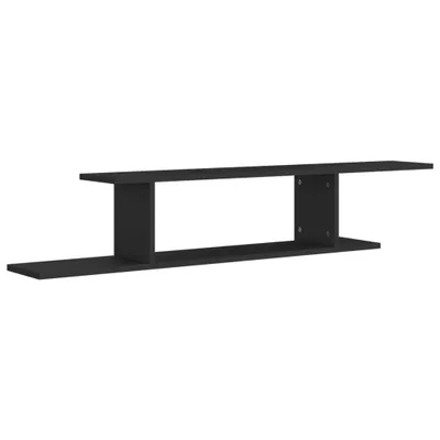 Obrázek produktu pro vidaXL TV nástěnná police černá 125x18x23 cm Dřevěný materiál
