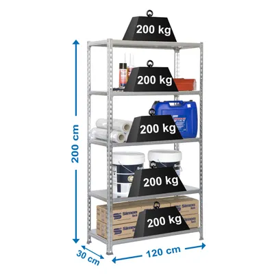 Produktbild von SIMONCLICK MEGAPLUS 5/300 GALVA/GALVA metallische Prateleira
