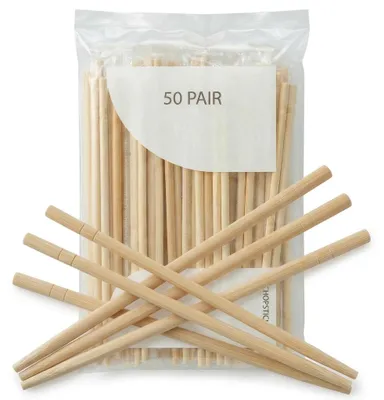Essstäbchen 50 Paar 19,5 cm Holz für Sushi & Ramen