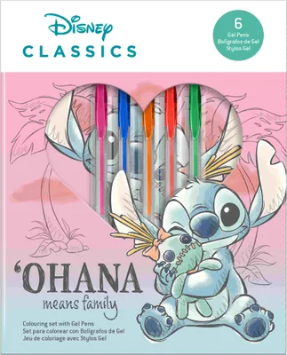 Produktbild von Disney Stitch Zestaw Notatnik z 6 Żelowymi Długopisami dla Dzieci - KIDS LICENSING
