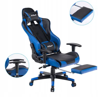 Immagine prodotto di Sedia da gaming – Sedia ergonomica da scrivania con schienale e poggiapiedi regolabili