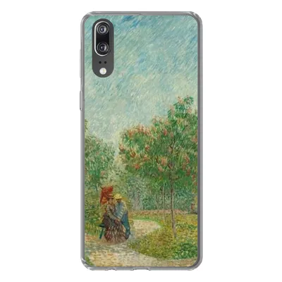 Produktbild von MuchoWow® Handyhülle Schutzhülle Hülle für Huawei P20 Garten mit Liebenden - Vincent van Gogh Silikon Softcase Handy Hülle - Hardcover