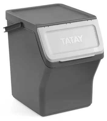 Imagen del producto de TATAY Sistema de separación de residuos Easy Waste de 20 litros, diseño modular, fabricado con material reciclado
