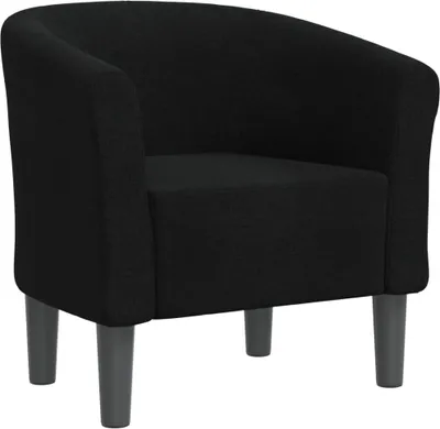 Image de vidaXL Fauteuil club noir tissu