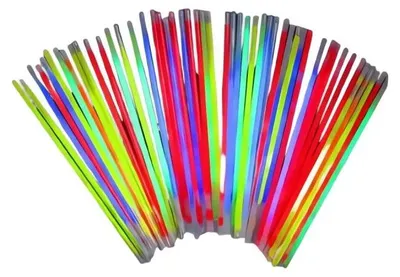 Productafbeelding van Kruzzel 22889 Lichtgevende armbanden Lightstick, 100 stuks, diverse kleuren