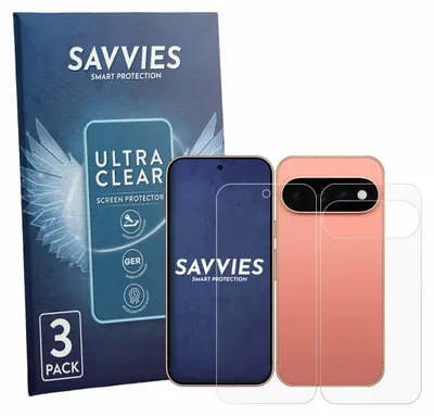 Produktbild von 6x Für Google Pixel 11 Pro (Display+Rückseite) Schutzfolie Savvies Displayschutz Display Schutz Folie Klar Transparent