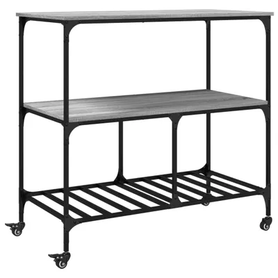 Obrázok produktu pre vidaXL Kuchynský vozík sivý Sonoma 100x50x95 cm materiál na báze dreva