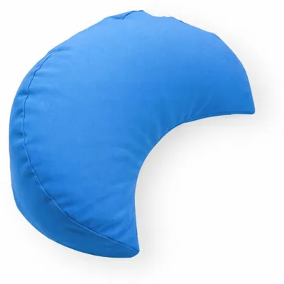Immagine prodotto di Cuscino da meditazione a forma di mezzaluna Zafu - Ergonomico, imbottito con gusci di grano saraceno - 40x14 cm