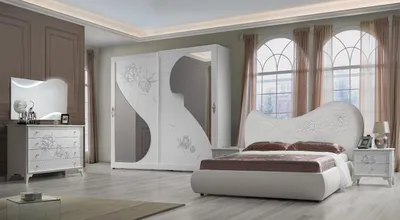 Produktbild von Modernes Schlafzimmer Set Peonia in Weiß