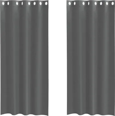 Obrázok produktu pre vidaXL Voálové záclony s očkami 2 ks. Tmavosivé 140x245 cm