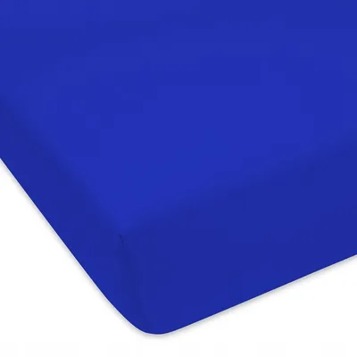 Produktbild von Designpremium Jersey Spannbettlaken Baumwolle 70x140 cm Blau