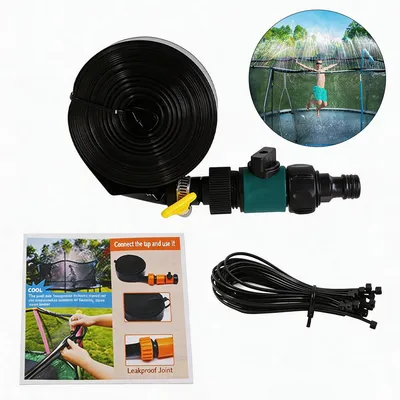 Produktbild von Trampolin Sprinkler 12m für Kinder, Outdoor Wasserspiel für Garten Trampolin, Sommer Wasserspaß & Kühlung, einfach zu installieren