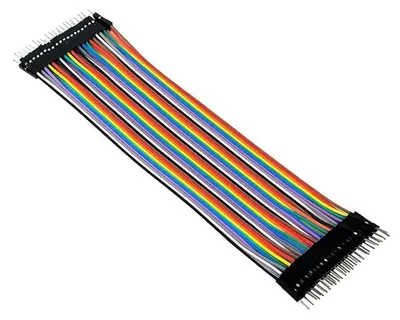 Jumper-Kabel Stecker-Stecker, 40 Stück, 10 cm, mehrfarbig