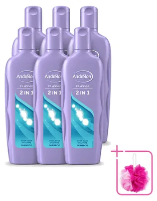 Produktbild von 6 x Andrélon 2-in-1 Shampoo - 450 ml - Sparpackung - 6 Stücke