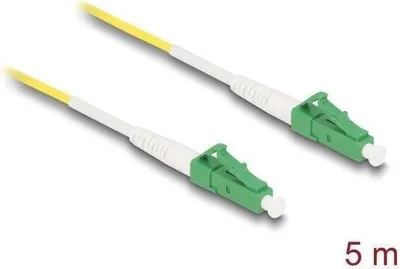 Productafbeelding van Delock - Netwerkkabel - LC/APC (mannelijk) naar LC/APC (mannelijk) - 5 meter - 2 mm - Glasvezel - Simplex - 9/125 micrometer - G.657.A/OS2 - Vrij van halogene stoffen - Geel