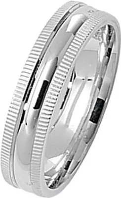 Produktbild von 925 Sterling Silber 5mm Soft Court Form Milgrain Herren/Damen - Trauring/Ehering/Hochzeitsring, 53 (16.9); TRS29432RSM