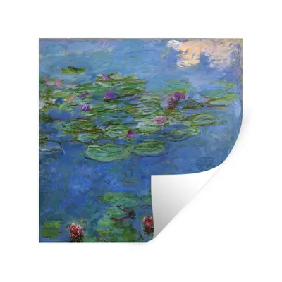 Produktbild von MuchoWow® Wandtattoo Wandsticker Wandaufkleber Seerosen - Claude Monet 30x30 cm Selbstklebend und Repositionierbar - Repositionierbar - Wasser abweisend