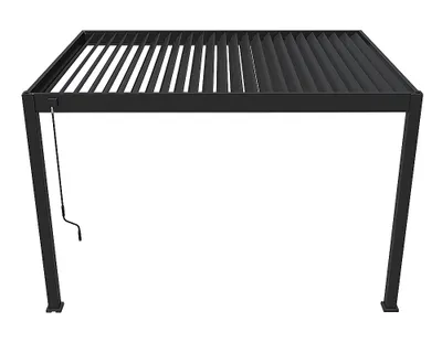 Obrázok produktu pre Pergola bioklimatická Rojaplast Intro Plus 400 x 300 x 255 cm do steny antracit