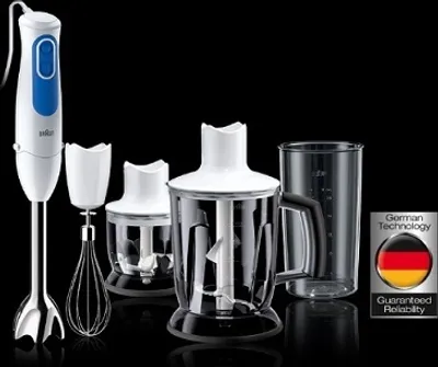 Produktbild von Braun MQ 3045 WH, Pürierstab, 1,25 l, Blau, Weiß
