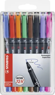 Produktbild von Folienstift - STABILO OHPen universal - permanent superfein - 8er Pack - mit 8 verschiedenen Farben