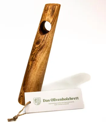 Produktbild von Flaschenhalter aus Olivenholz massiv 15 cm