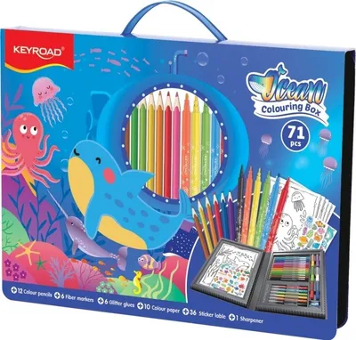 Immagine prodotto di Set artistico Keyroad Ocean blu, 65 pezzi