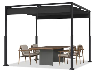 Immagine prodotto di Pergola - Tettoia per giardino - Portico - Tettoia per terrazza - Tettoia per balcone - 3 x 3 metri