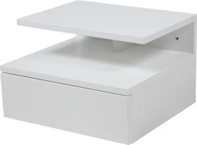 Image de Nachttisch >Randers< in Weiß aus MDF - 35x22,5x32cm (BxHxT)