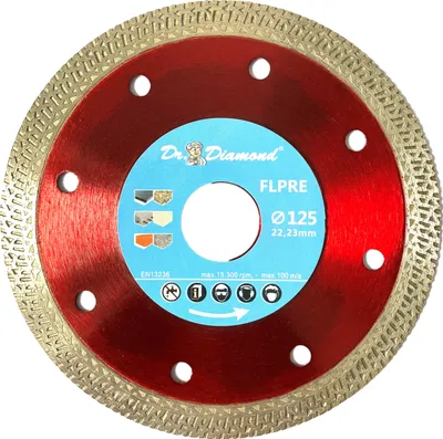 Produktbild von Dr. Diamond® Diamant Trennscheibe Fliese Turbo-Premium 1 x 125 mm Bohrung 22,23 mm