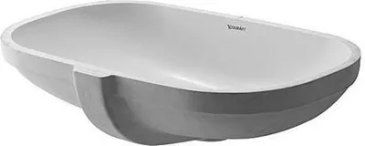 Produktbild von Duravit Einbauwaschtisch D-CODE mit Überlauf, ohne Hahnlochbank, 495 x 290 mm, ohne Hahnloch weiß