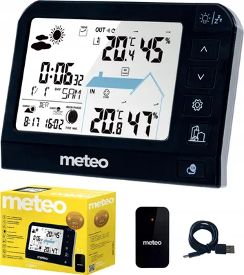 Produktbild von Wetterstation Meteo Sp204 Wetterstation Hygrometer Aussensensor Dcf