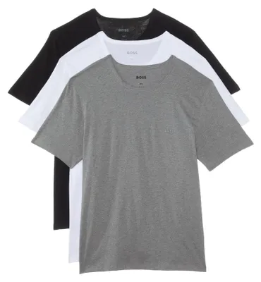 Produktbild von BOSS Herren-T-Shirt, klassisch, Logo, Baumwolle, 3er-Pack, Klein