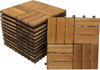 Produktbild von Holzfliesen Set 33 Stück = 3 m ² Akazie Modell 02