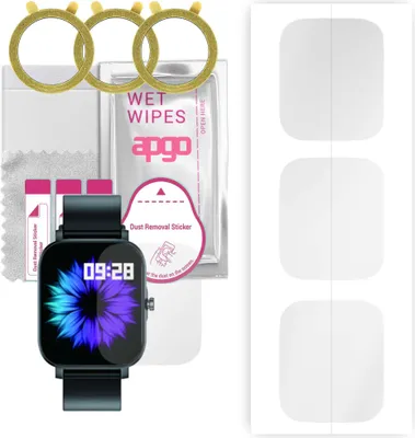 Produktbild von apgo 3 Stück Schutzfolie, klar, kompatibel mit GcBig TS29  Smartwatch, Hydrogel Displayschutzfolie mit Positionierhilfe, Displayfolie, robust und kratzfest