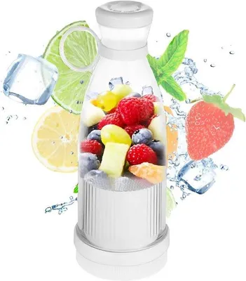 Obrázek produktu pro Mini mixér USB – 300 ml – Osobní USB nabíječka – Mini mixér na koktejly, džusy a smoothies – Nerezová ocel 304 – s USB kabelem