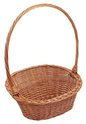 Produktbild von Geschenkkorb, Fresskorb  Weide, Präsentkorb, mit Bügel, Dekokorb, braun