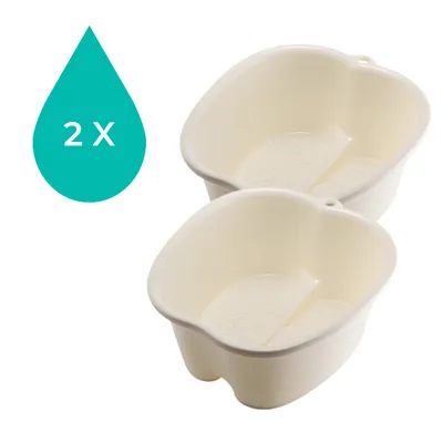 Produktbild von 2er-Set Fußbäder für Fußpflegeprodukte, Pediküre, Schwimmbad, Fußbadewanne, Kunststoff-Fußbad