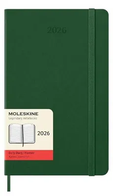 Obrázek produktu pro Moleskine 8056999275570 MOLESKINE Knižní kalendář 2026, dny, L/A5, pevná vazba, zelený
