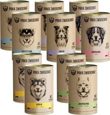 Produktbild von PAKA ZWIERZAKA Beef and herring - Nassfutter für Hunde - 400g