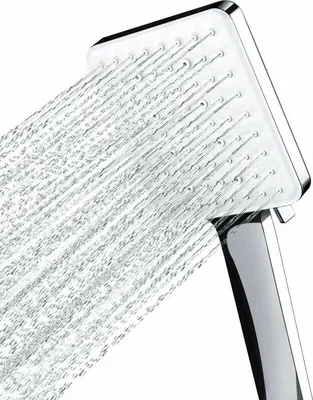 Produktbild von Hochdruck-Duschkopf mit 6 Sprühfunktionen, Selbstreinigung und verstellbarem Massagestrahl – quadratisches Design für maximale Duschvergnügen