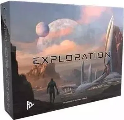 Produktbild von Erkundung Brettspiel für 1-5 Spieler, ab 14 Jahren, 30-150 Min. Spieldauer, mit Solomodus & 40 Raumschiff-Figuren
