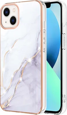 Produktbild von iPhone 15 Hülle, Ultra Dünn Marmor Handyhülle Weich Bumper Schutzhülle für iPhone 15 Weiß