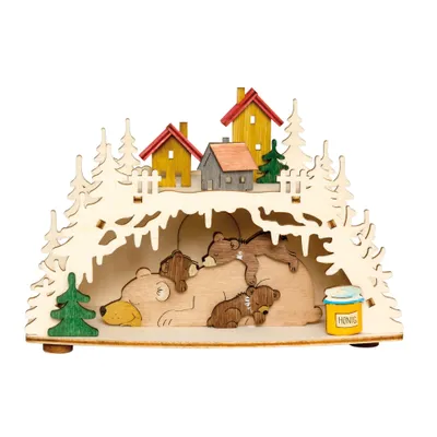 Produktbild von Kuhnert Bastelset Rauchhaus - Bärenhöhle - zum selber Basteln von Räucherdeko - 10237